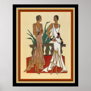 1925 Art Deco Fashion Print 16 x 20