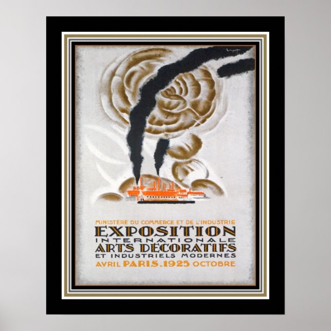 1925 Art Deco Paris Exposition Poster (Front)