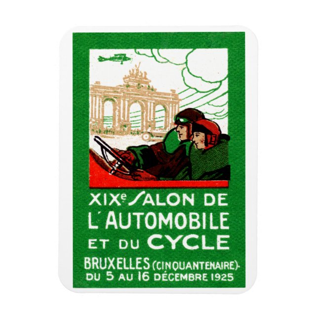 1925 Brussels Automotive Exposition Magnet (Vertical)