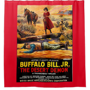 1925 Buffalo Bill, Jr. - Desert Demon movie poster Shower Curtain