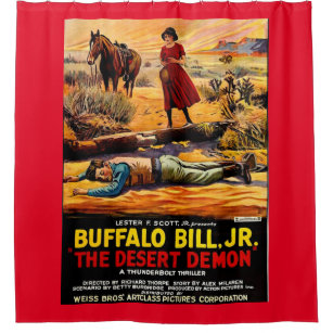 1925 Buffalo Bill, Jr. - Desert Demon movie poster Shower Curtain