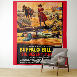 1925 Buffalo Bill, Jr. - Desert Demon movie poster Tapestry