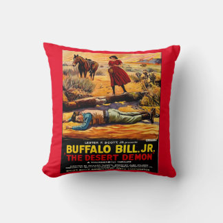 1925 Buffalo Bill, Jr. - Desert Demon movie poster Throw Pillow