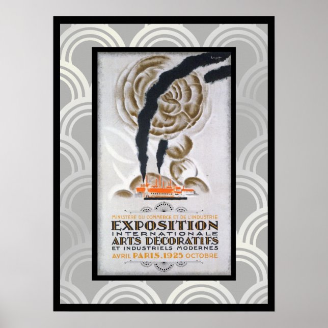 1925 Charles Loupot French Art Deco Exhibit Poster (Front)