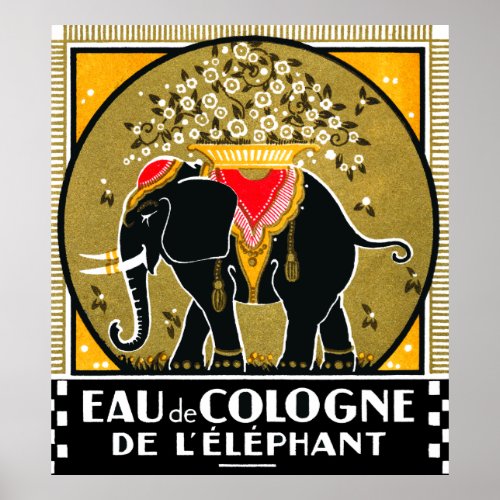 1925 Cologne De LElephant Poster