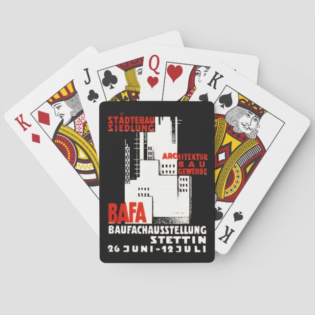 1925 Construction Exposition Poster Poker Cards (Back)