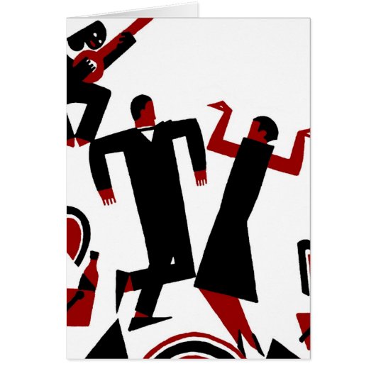 1925 Deco dancing couple Cards (Front)