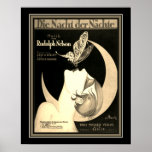 1925 Deco "Die Nacht der Nachte" Poster<br><div class="desc">Stunning Art Deco Sheet Music Cover 1925 ~ Die Nacht der Nachte ~ by Rudolph Nelson. 16x20 shown here- may be available in other sizes.</div>