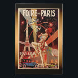 1925 Foire De Paris Eiffel Tower Art Deco Print<br><div class="desc">Foire De Paris French vintage art deco poster print from the 1920's advertising Paris Fair with Eiffel Tower.</div>