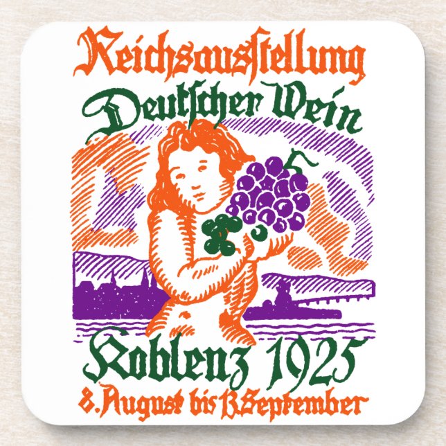 1925 German Wine Festival Drink Coaster (Front)