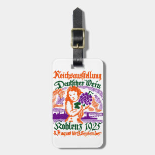 1925 German Wine Festival Luggage Tag