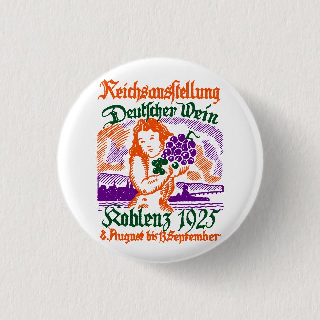 1925 German Wine Festival Pinback Button (Front)
