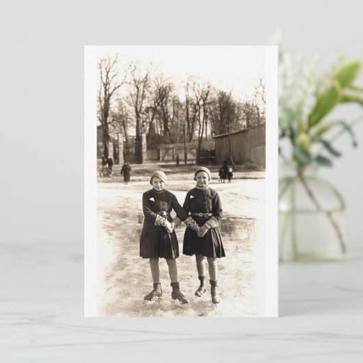 1925 Girlfriends Ice Skating (Standing Front)