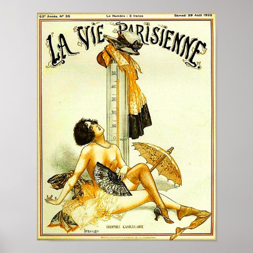 1925 La Vie Parisienne French Magazine Cover Poster