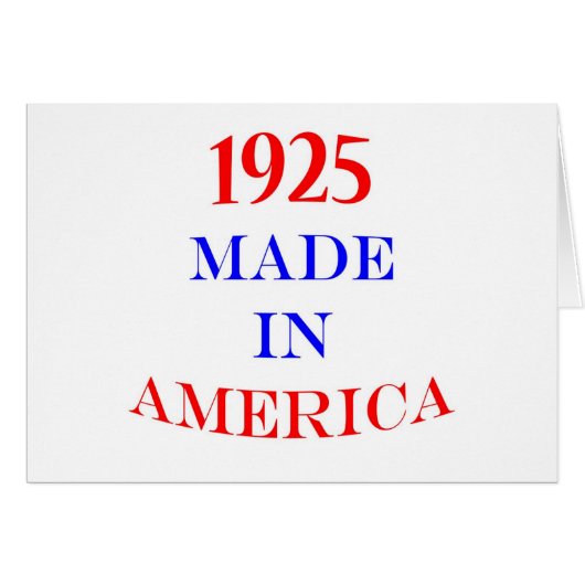 1925 Made in America Cards (Front Horizontal)