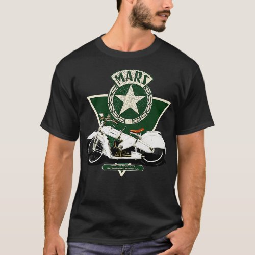 1925 MARS MA20 WHITE MARS FLAT TWIN MOTORCYCLE T_Shirt