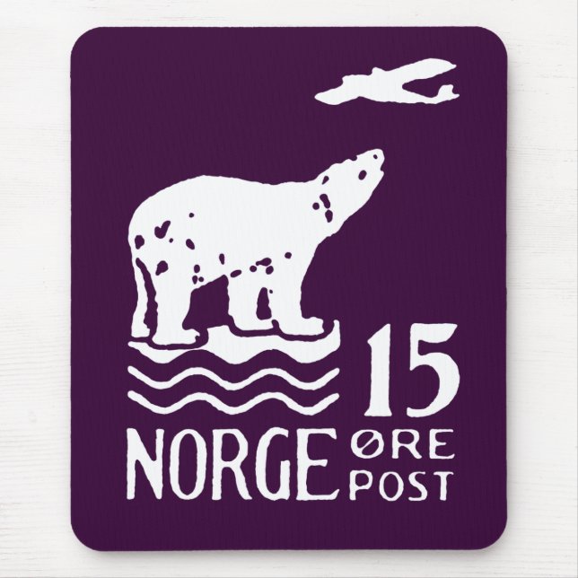 1925 Norwegian Polar Bear Mouse Pad (Front)