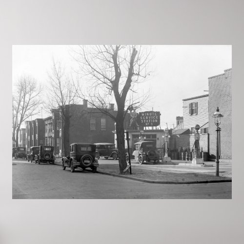 1925 Old Gas Station Poster