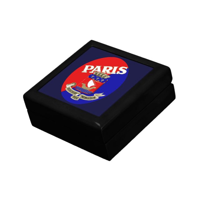 1925 Paris Luggage Label Jewelry Box (Side)
