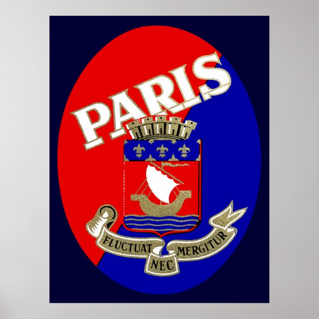 1925 Paris Luggage Label Poster (Front)