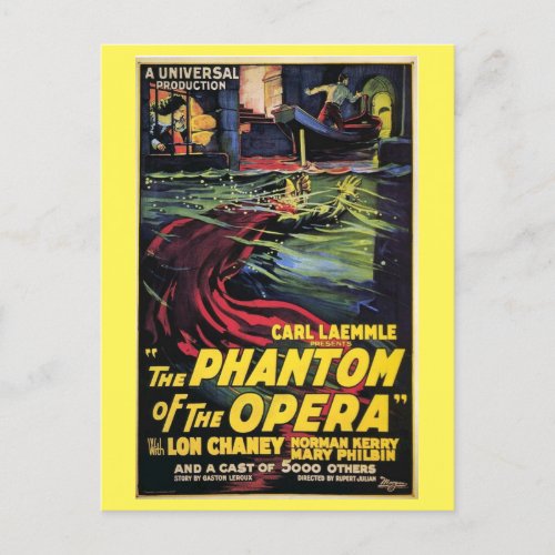 1925 Phantom of the Opera Advertisement Retro Postcard