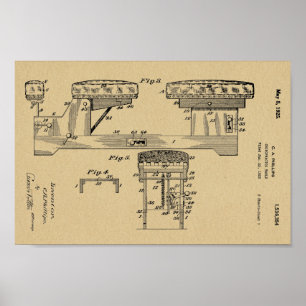 1925 Vintage Chiropractic Table Patent Art Print