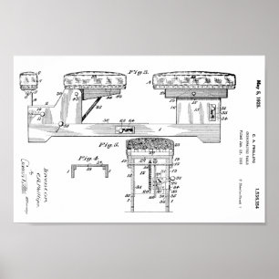 1925 Vintage Chiropractic Table Patent Art Print