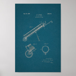 1925 Vintage Golf Bag Patent Blueprint Art Print