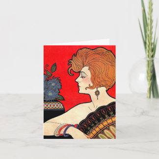 1925 woman note card