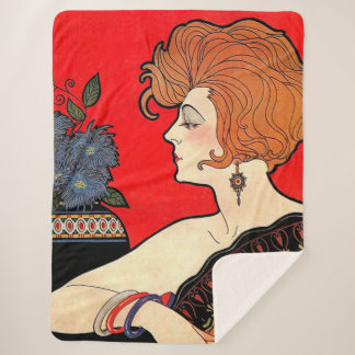 1925 woman sherpa blanket