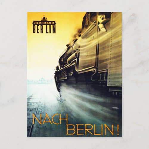 1926 Go to Berlin Germany Travel Poster Postcard