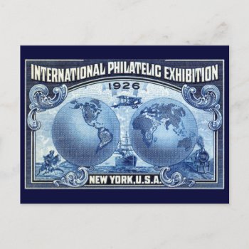 1926 International Philatelic Expo New York Postcard by historicimage at Zazzle