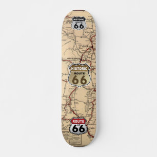 1926 New Mexico Map of Historic Route 66 Skateboard Deck