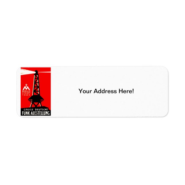 1926 Radio + Broadcasting Poster Label (Front)