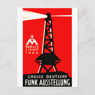 1926 Radio + Broadcasting Poster Postcard
