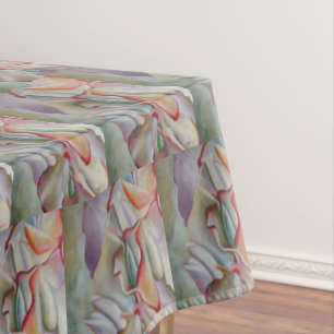 1926 Vintage Pink Sweet Peas Georgia O'Keefe Tablecloth