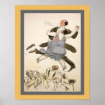 1927 Art Deco Jazz Caricature Dancers Poster<br><div class="desc">1927,  Art Deco Jazz Caricature Pochoir Print 11x14 shown here. Available in other sizes.</div>