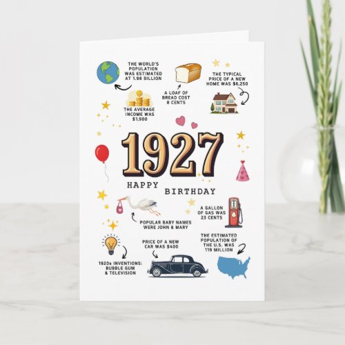 1927 Birthday Card For Grandpa