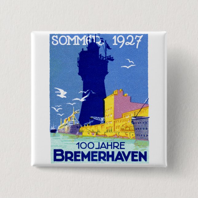 1927 Bremerhaven Germany Pinback Button (Front)