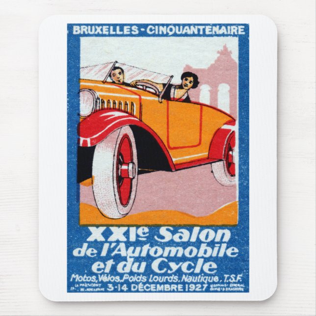 1927 Brussels Automotive Exposition Mouse Pad (Front)