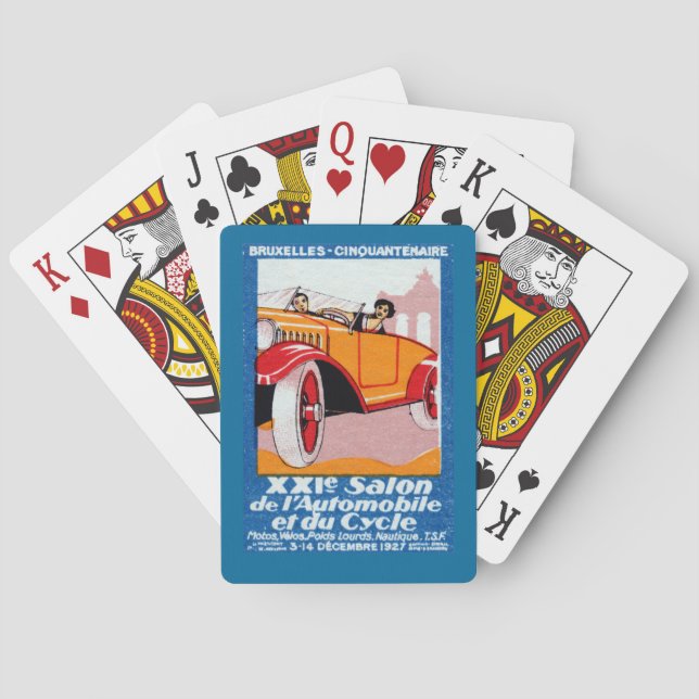 1927 Brussels Automotive Exposition Poker Cards (Back)