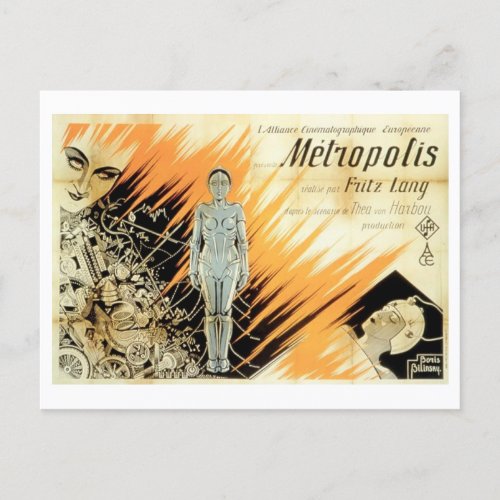 1927 film Metropolis Postcard
