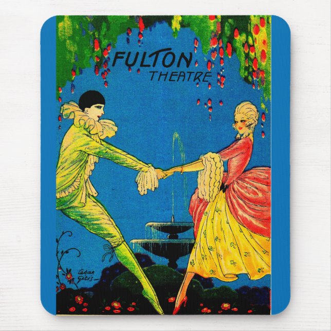 1927 Fulton Theater program cover art Mouse Pad (Front)
