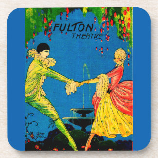 1927 Fulton Theatre program cover art Drink Coaster