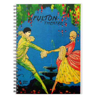 1927 Fulton Theatre program cover art Notebook