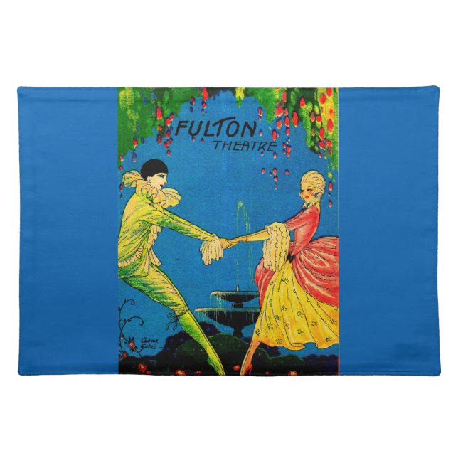 1927 Fulton Theatre program cover art Placemat (Front)