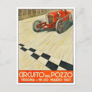 1927 Verona Grand Prix vintage racing Postcard