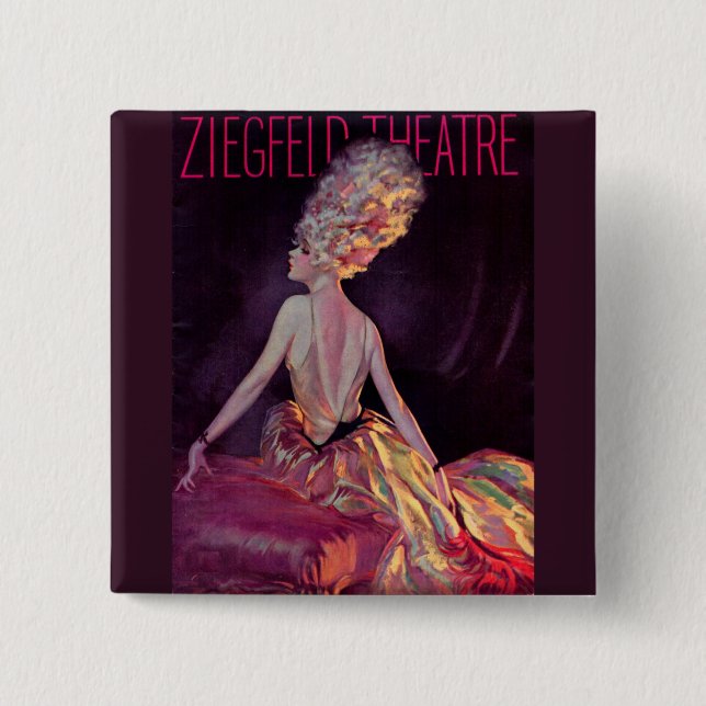 1927 Ziegfeld Theatre cover art Button (Front)