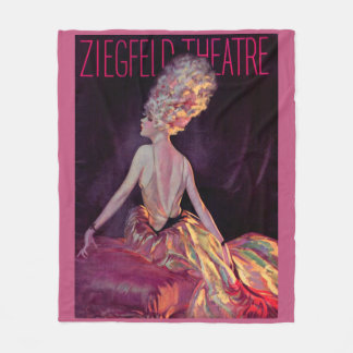 1927 Ziegfeld Theatre cover art print Fleece Blanket