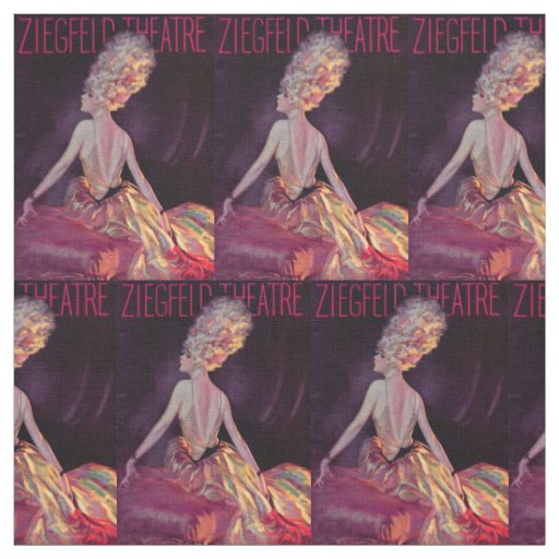 1927 Ziegfeld Theatre program cover print Fabric